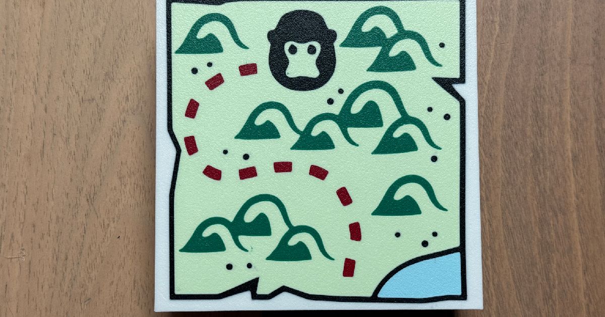 Lego Treasure Map Tile - 10x size (1/4)