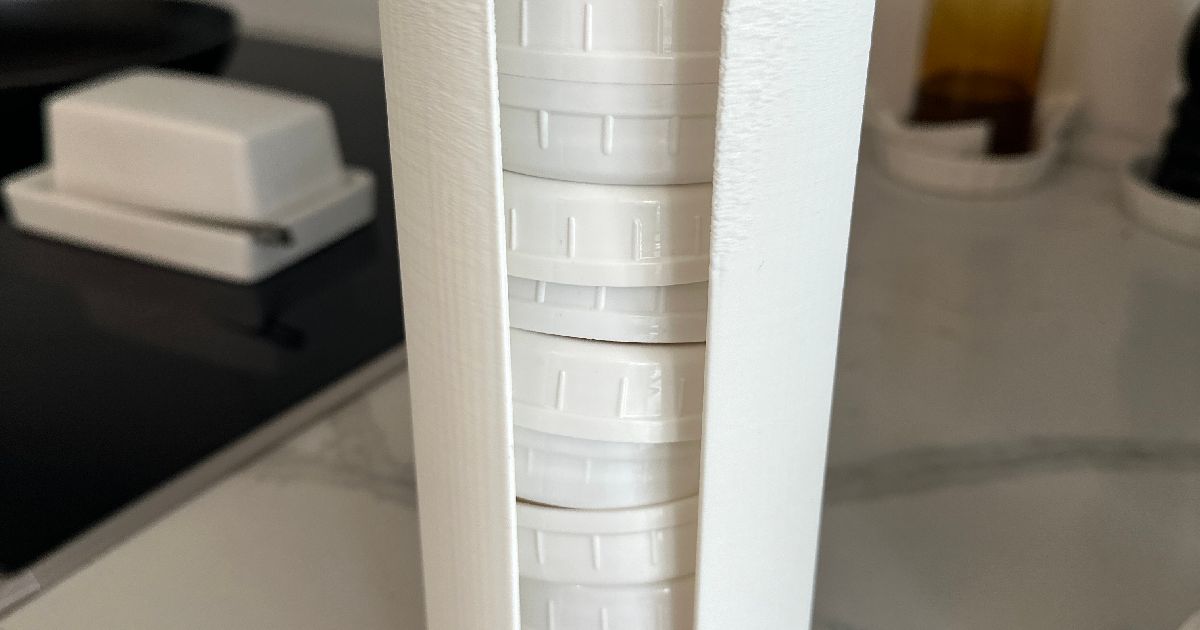 Mason Jar Lid Storage