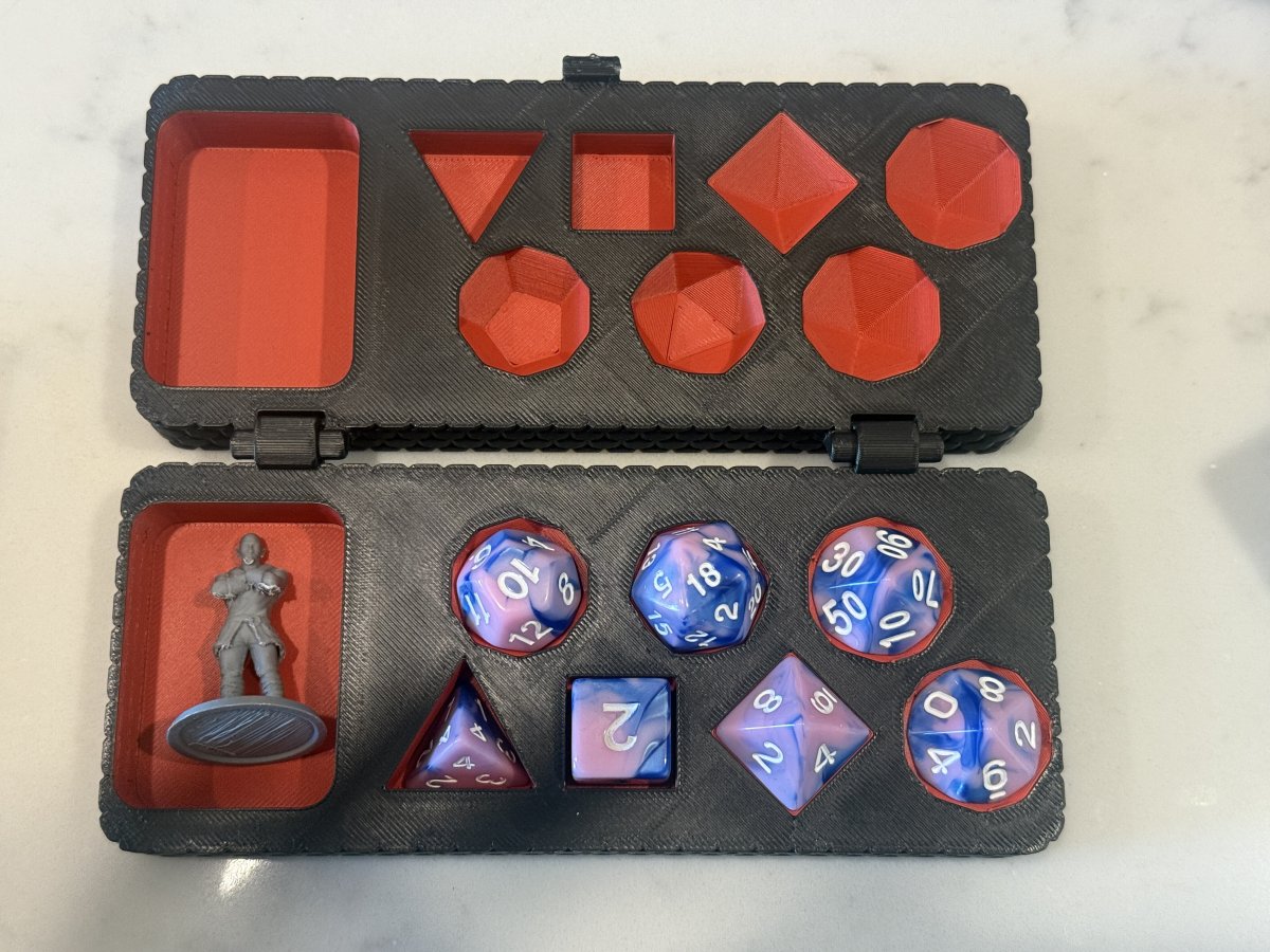 D&D Dice and miniature box