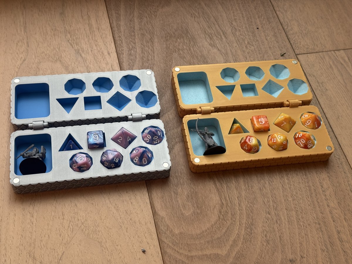 D&D Dice and miniature box