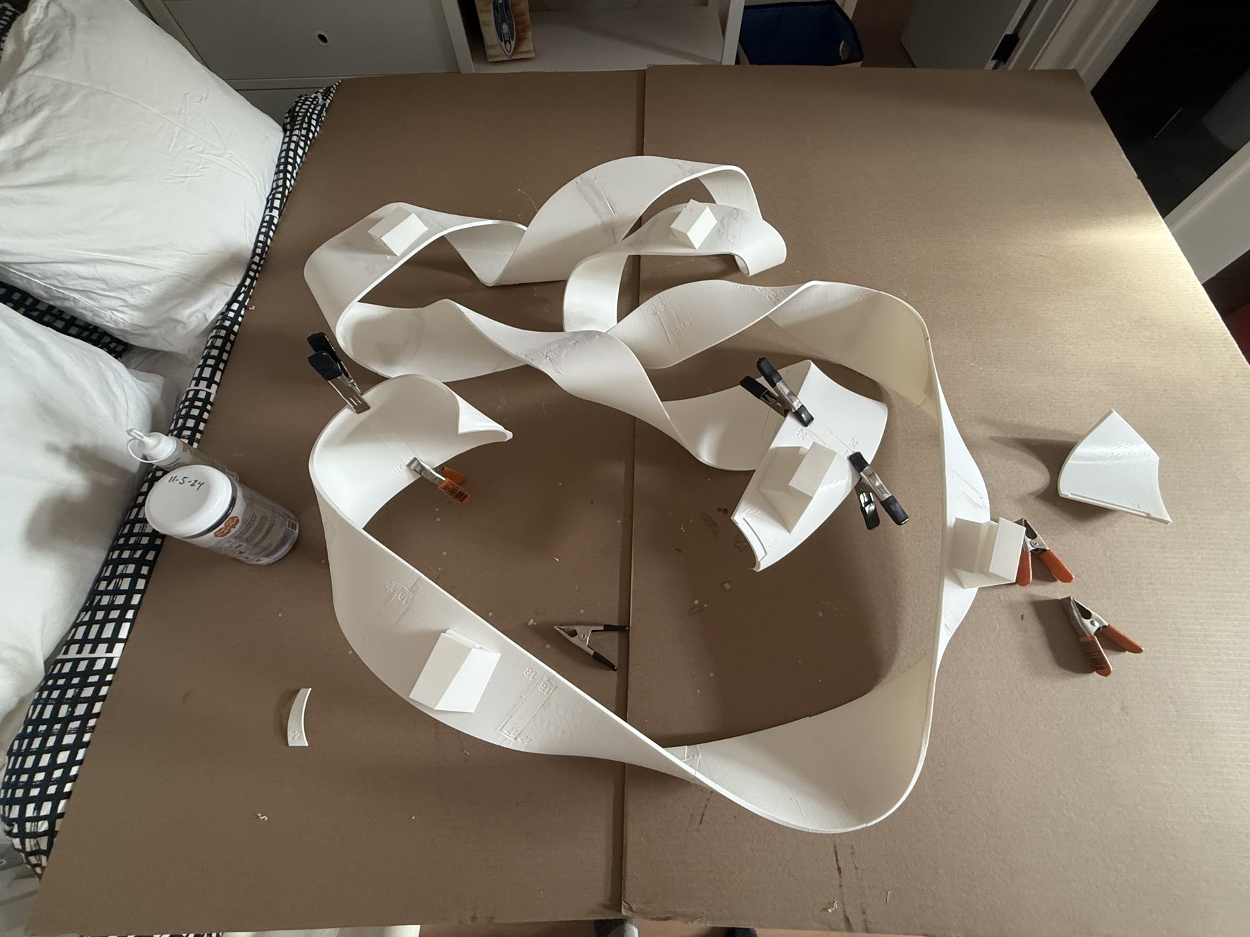 Ribbon Wall Art Project detail