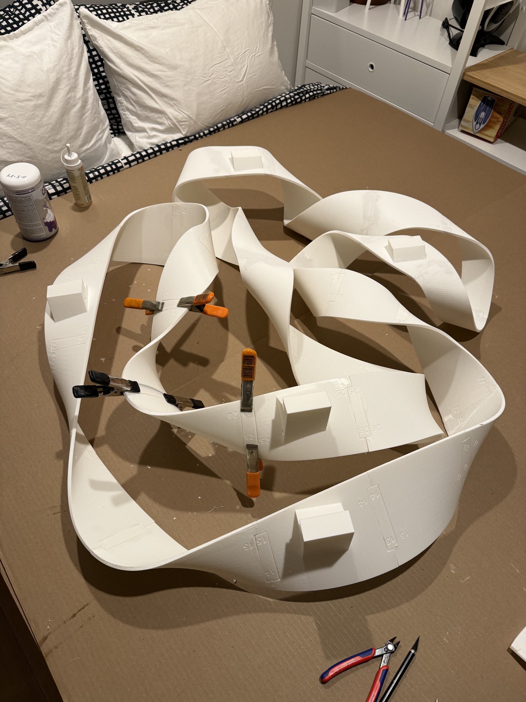 Ribbon Wall Art Project detail