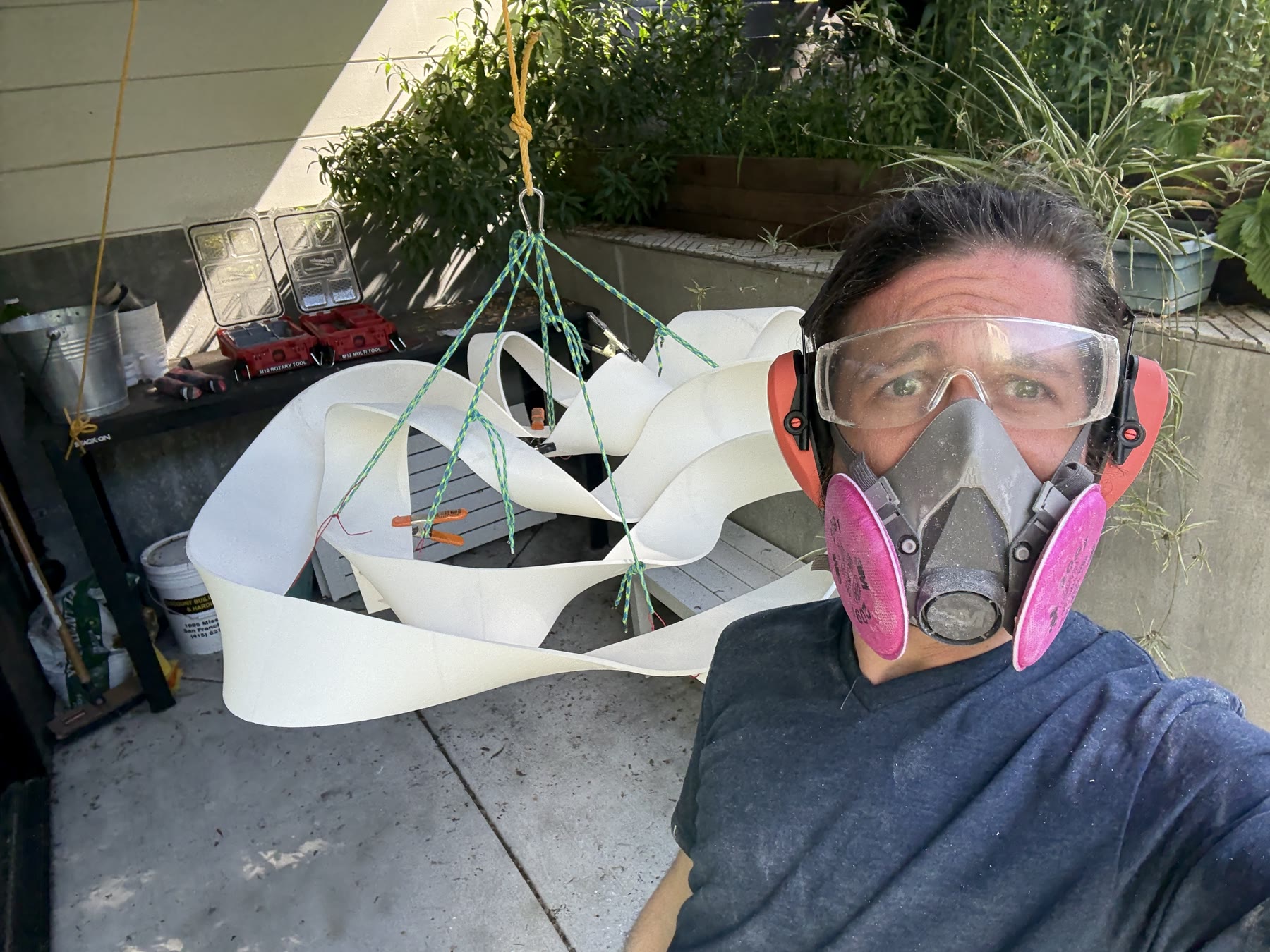 Ribbon Wall Art Project detail