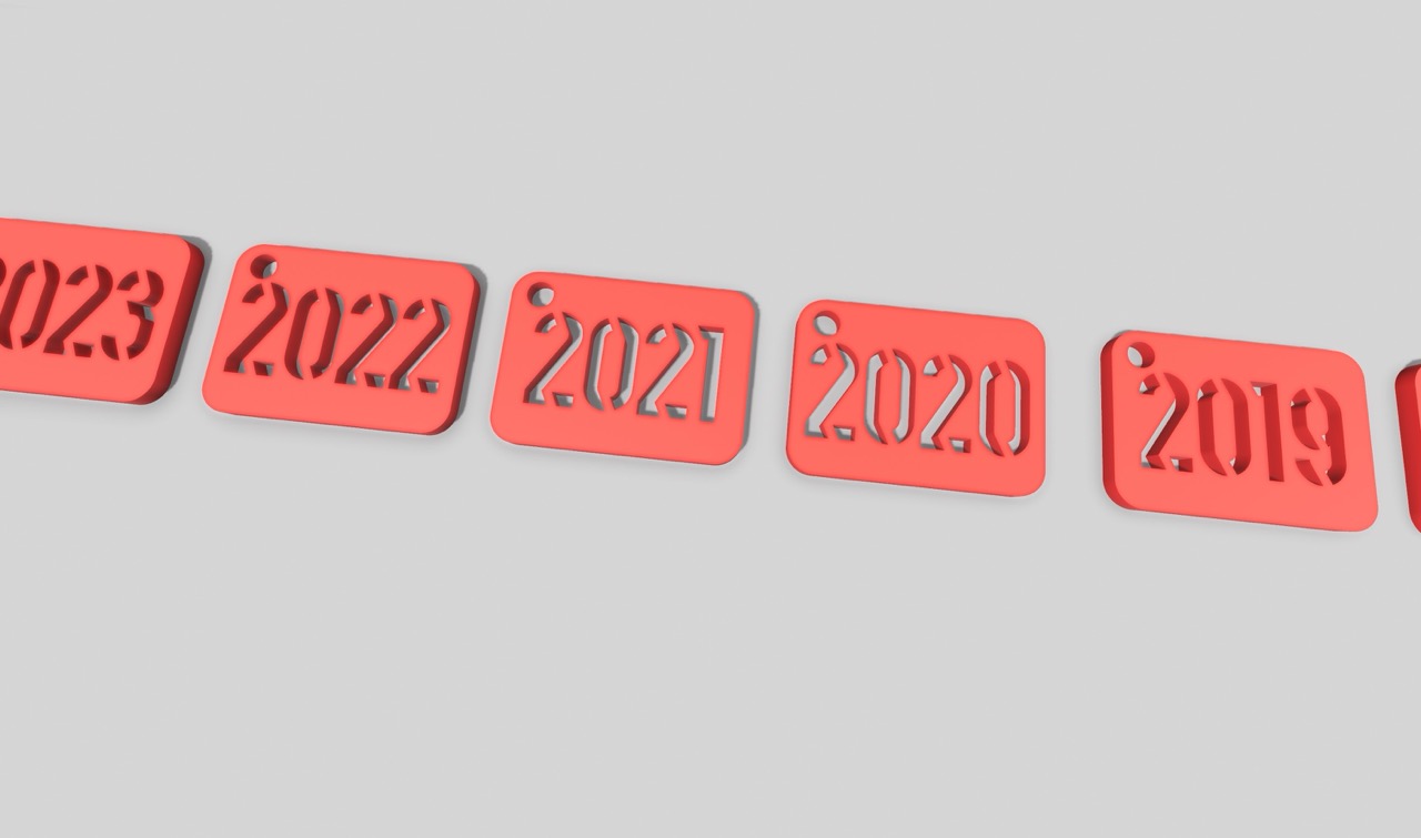 Holiday Card Year Labels