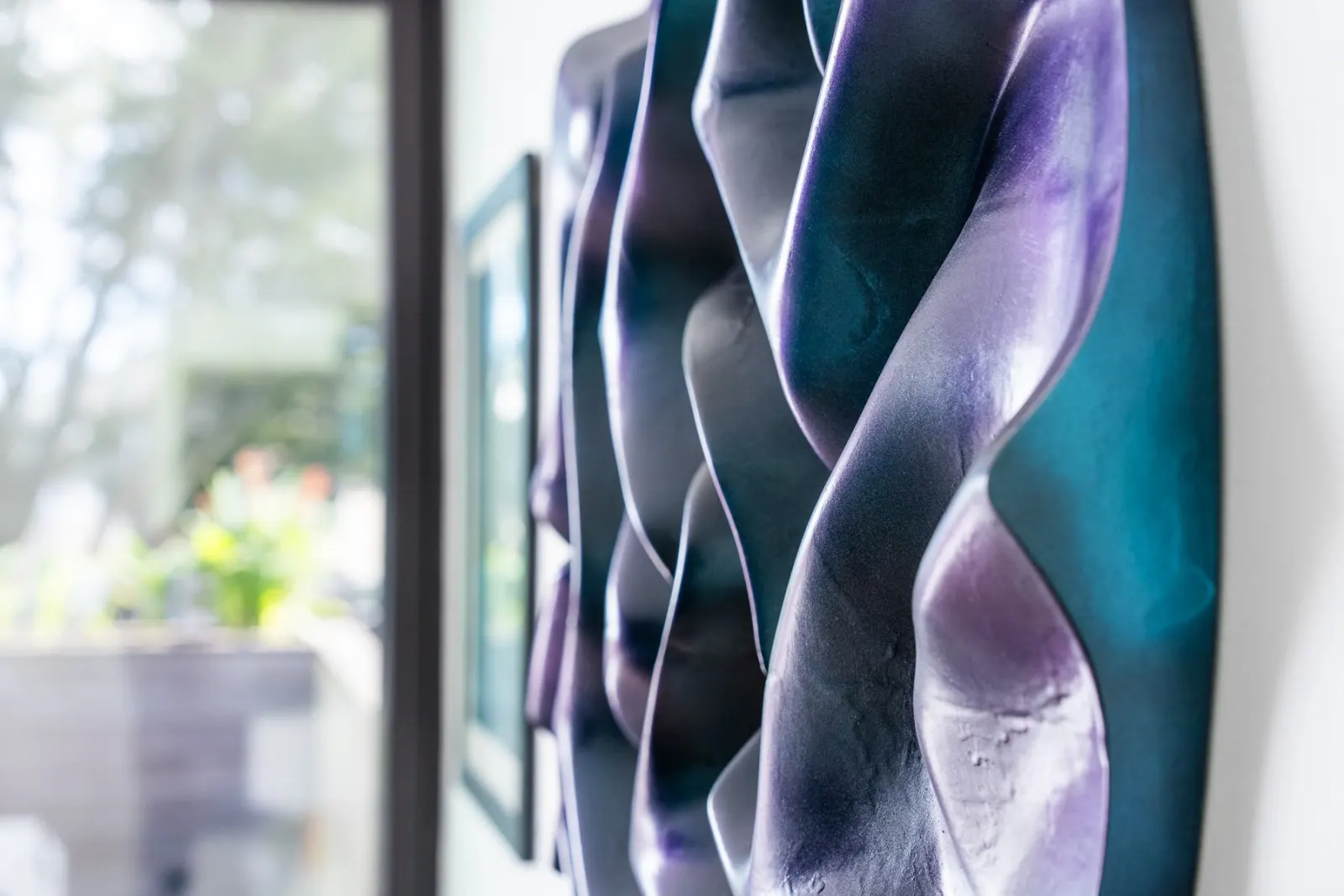 Waves 3D Wall Art detail
