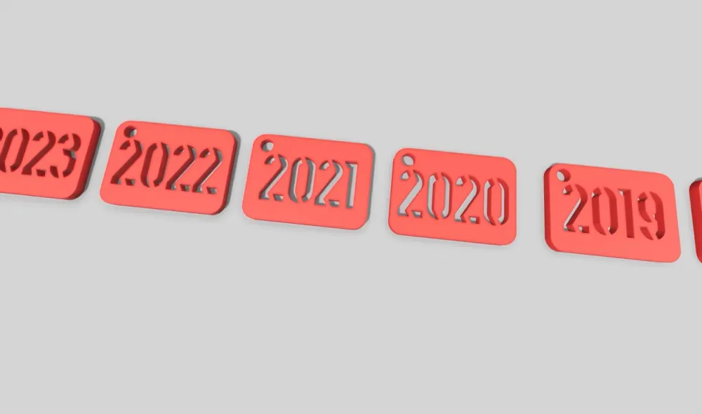 Holiday Card Year Labels