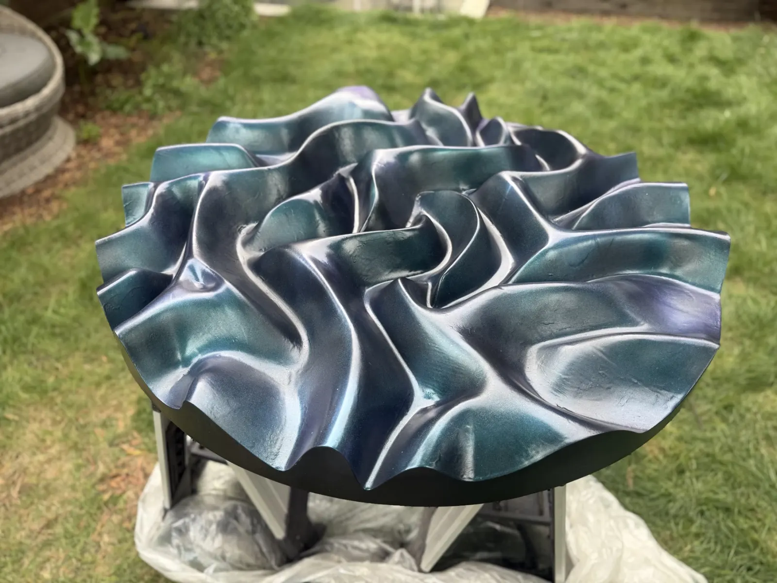 Waves 3D Wall Art detail