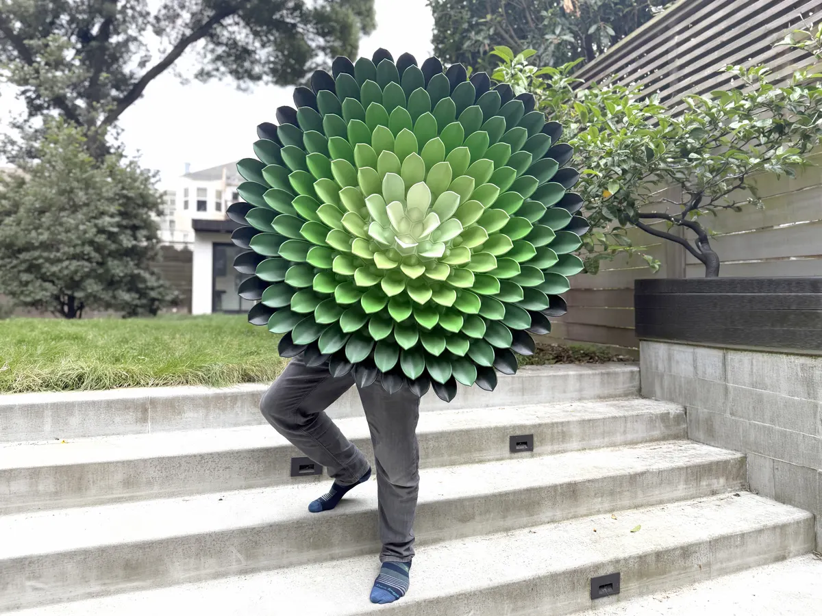 Succulent 3D Wall Art detail