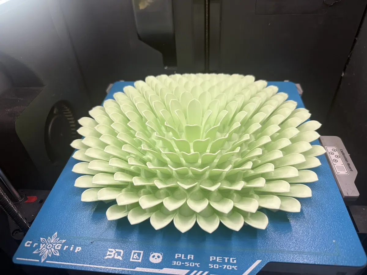 Succulent 3D Wall Art detail