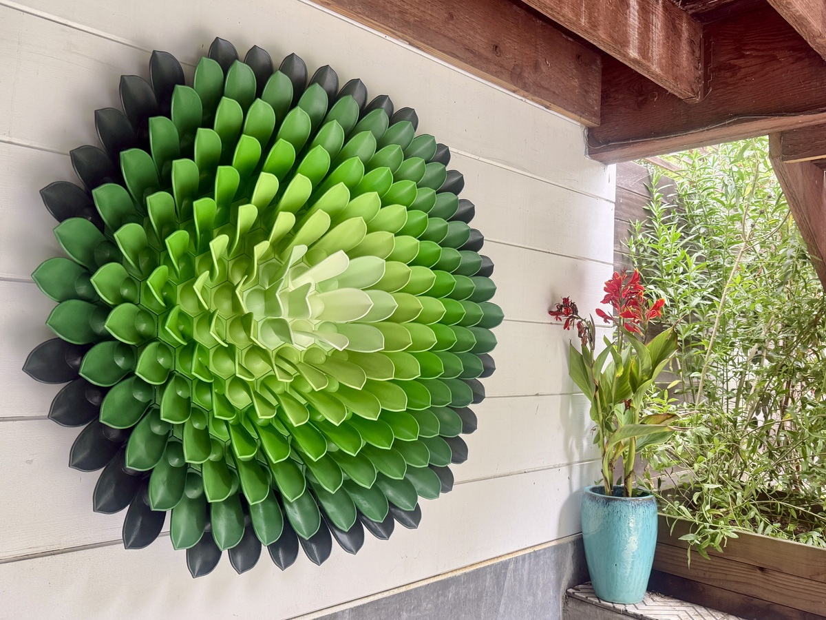 Succulent 3D Wall Art detail