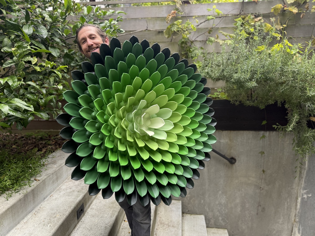 Succulent 3D Wall Art detail